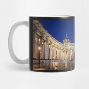 Kazan Cathedral in Saint Petersburg, Russia at night Mug